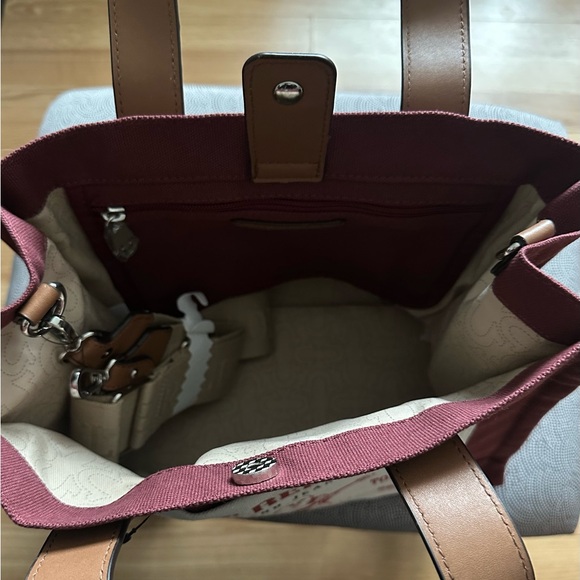 True Religion Tote Shoulder Bag Burgundy - Picture 4 of 7